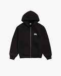 Stüssy Basic Zip Hoodie Black - Vendor