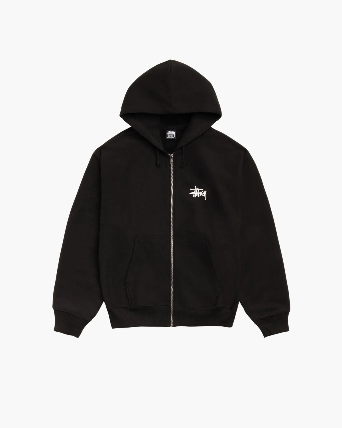Stüssy Basic Zip Hoodie Black - Vendor